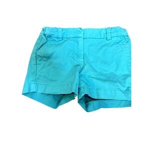 Vineyard Vines Shorts Girls 6 Green Twill Chino Flat Front Casual